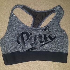 Pink sports bra
